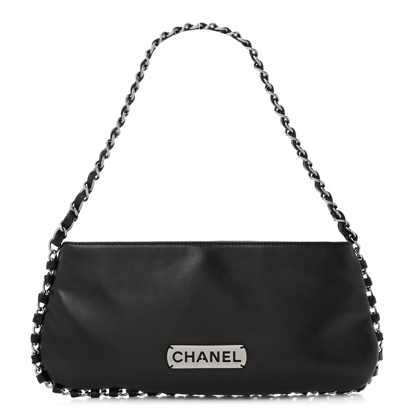 Calfskin Logo Pochette Black