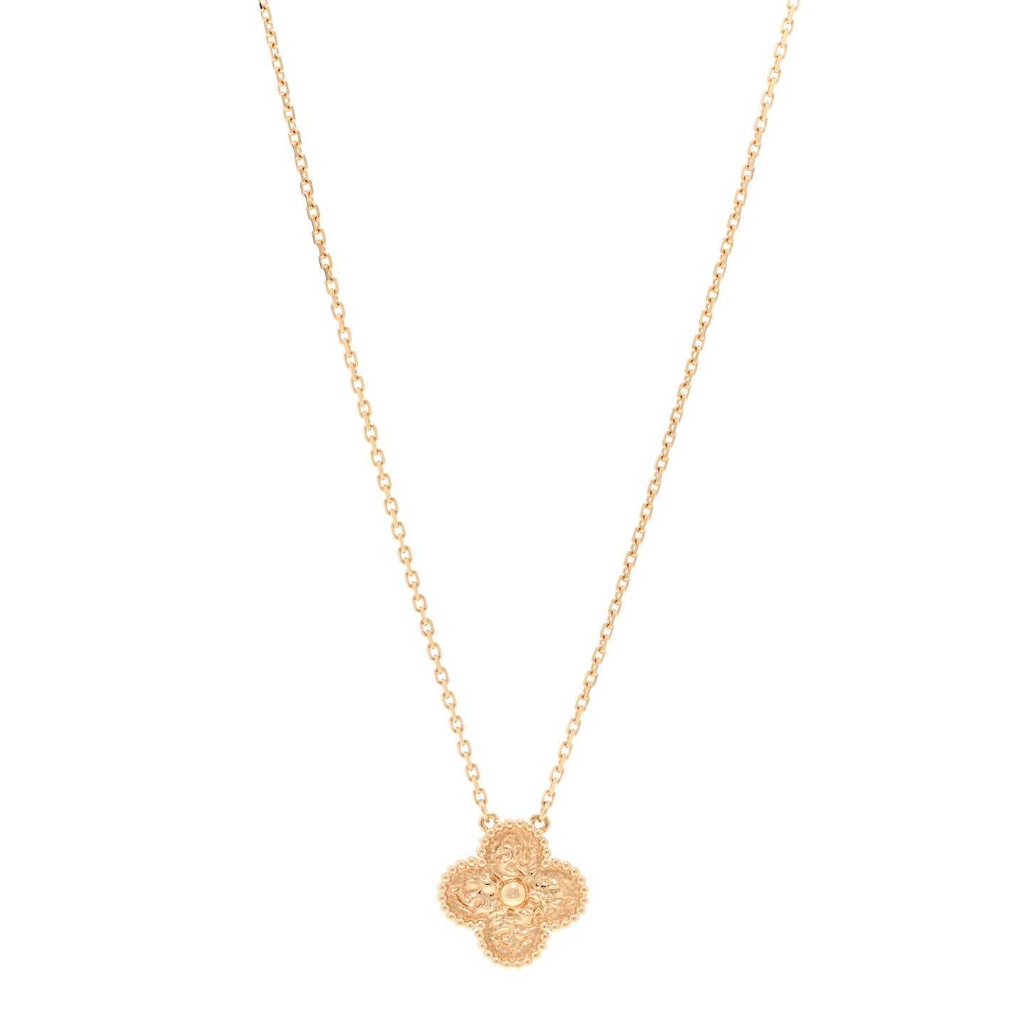 18K Yellow Gold Vintage Alhambra Pendant Necklace