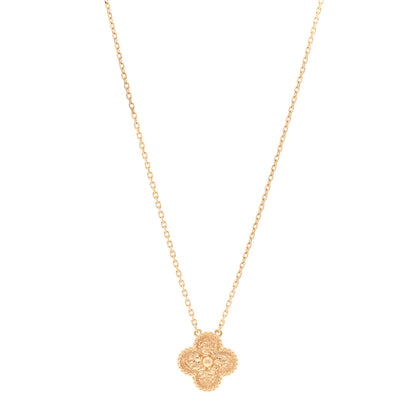 Van Cleef & Arpels 18K Yellow Gold Vintage Alhambra Pendant Necklace 1 of 6