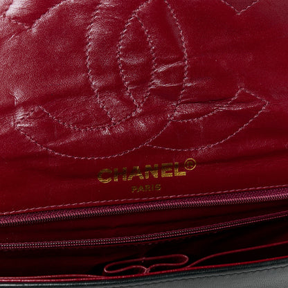 Chanel Lambskin Quilted Medium Double Flap Bag Black 7 of 12