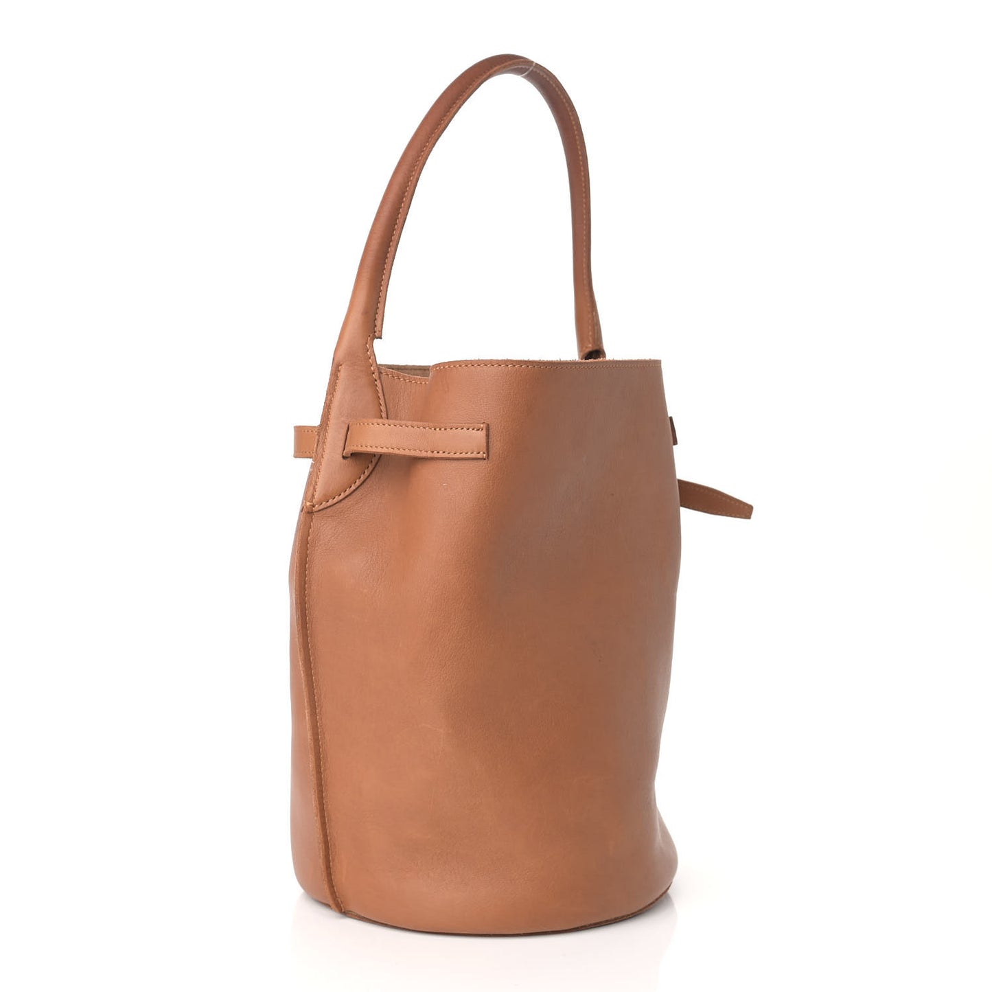 Smooth Calfskin Big Bucket Bag Tan