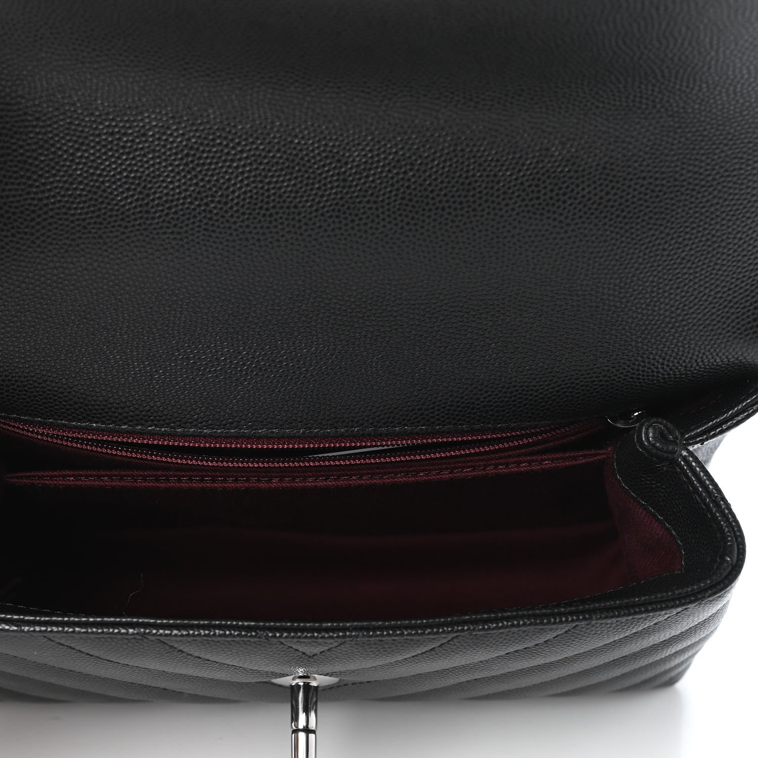 Chanel Caviar Chevron Quilted Mini Coco Handle Flap Black 4 of 4