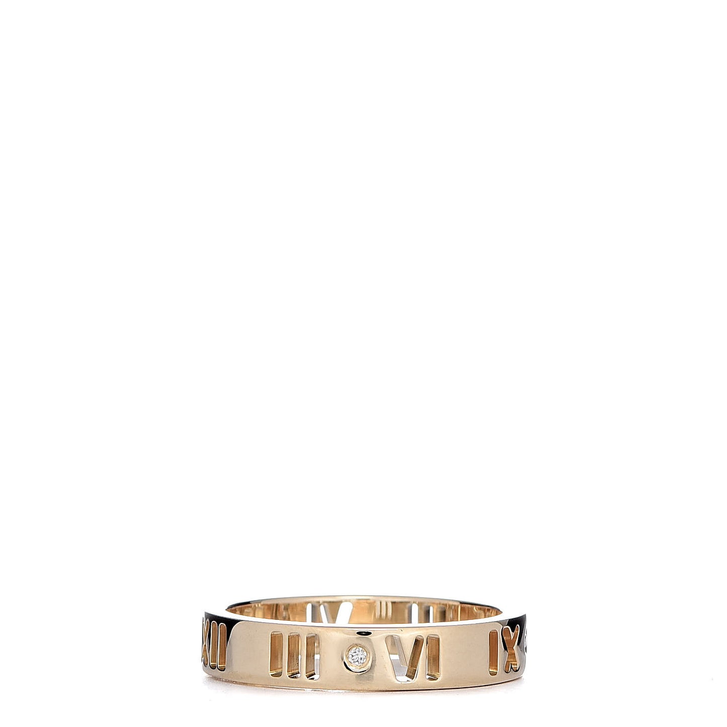 18K Yellow Gold Diamond Atlas Pierced Ring 47 4