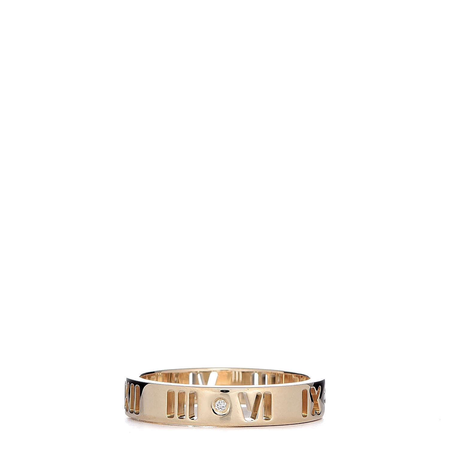 Tiffany 18K Yellow Gold Diamond Atlas Pierced Ring 47 4 3 of 4