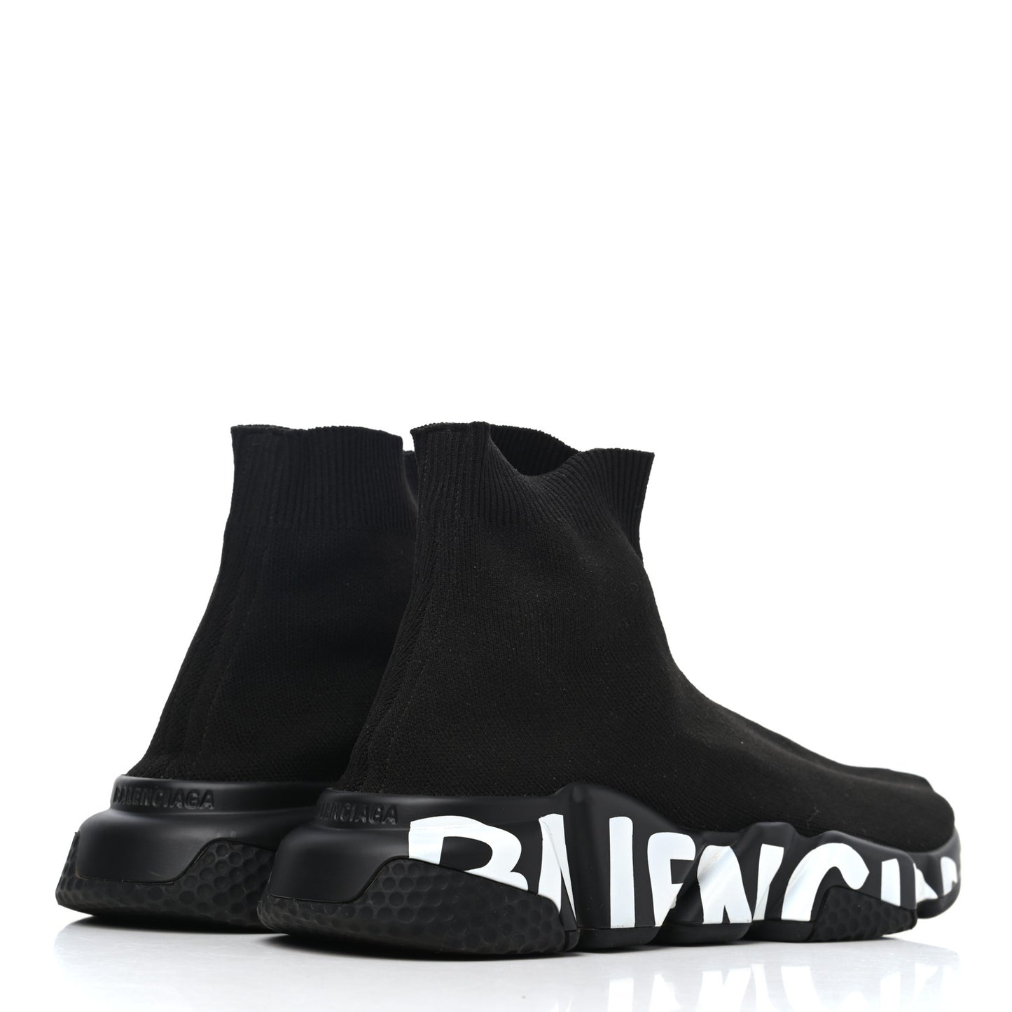 Neoprene Knit Womens Speed Graffiti Sneakers 38 Black White