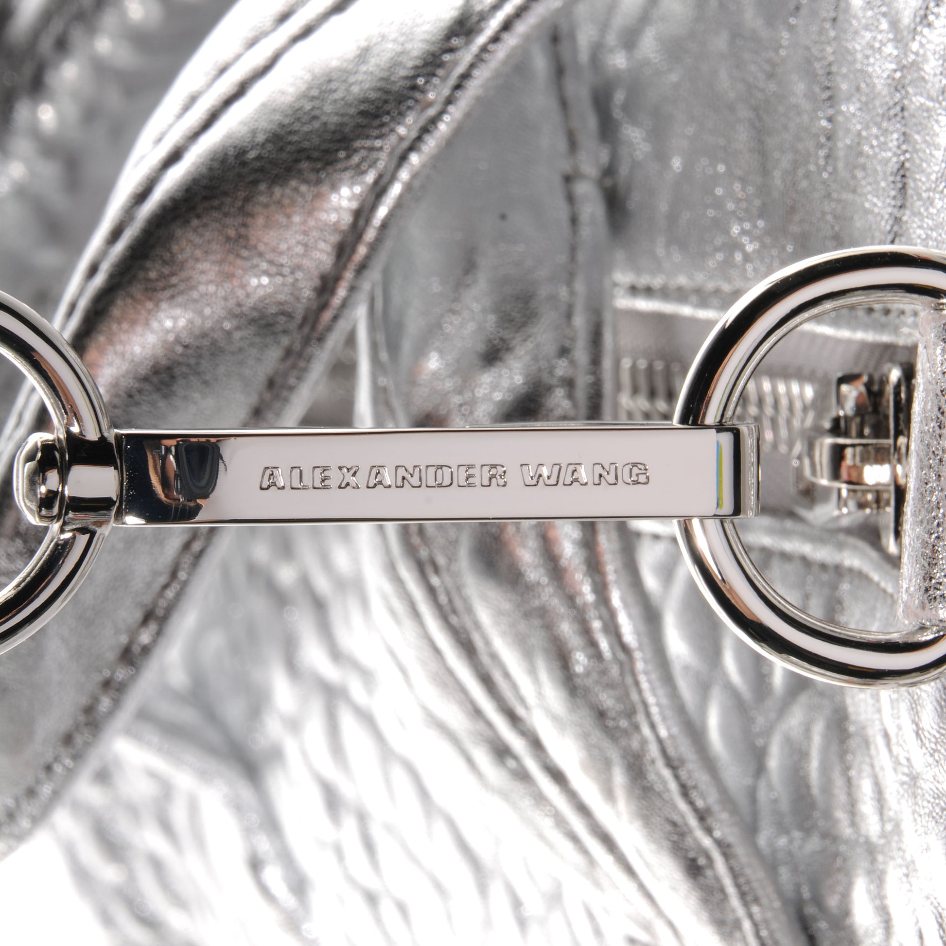 Alexander Wang Pebbled Leather Rocco Duffel Rhodium w Rhodium Hardware 7 of 7