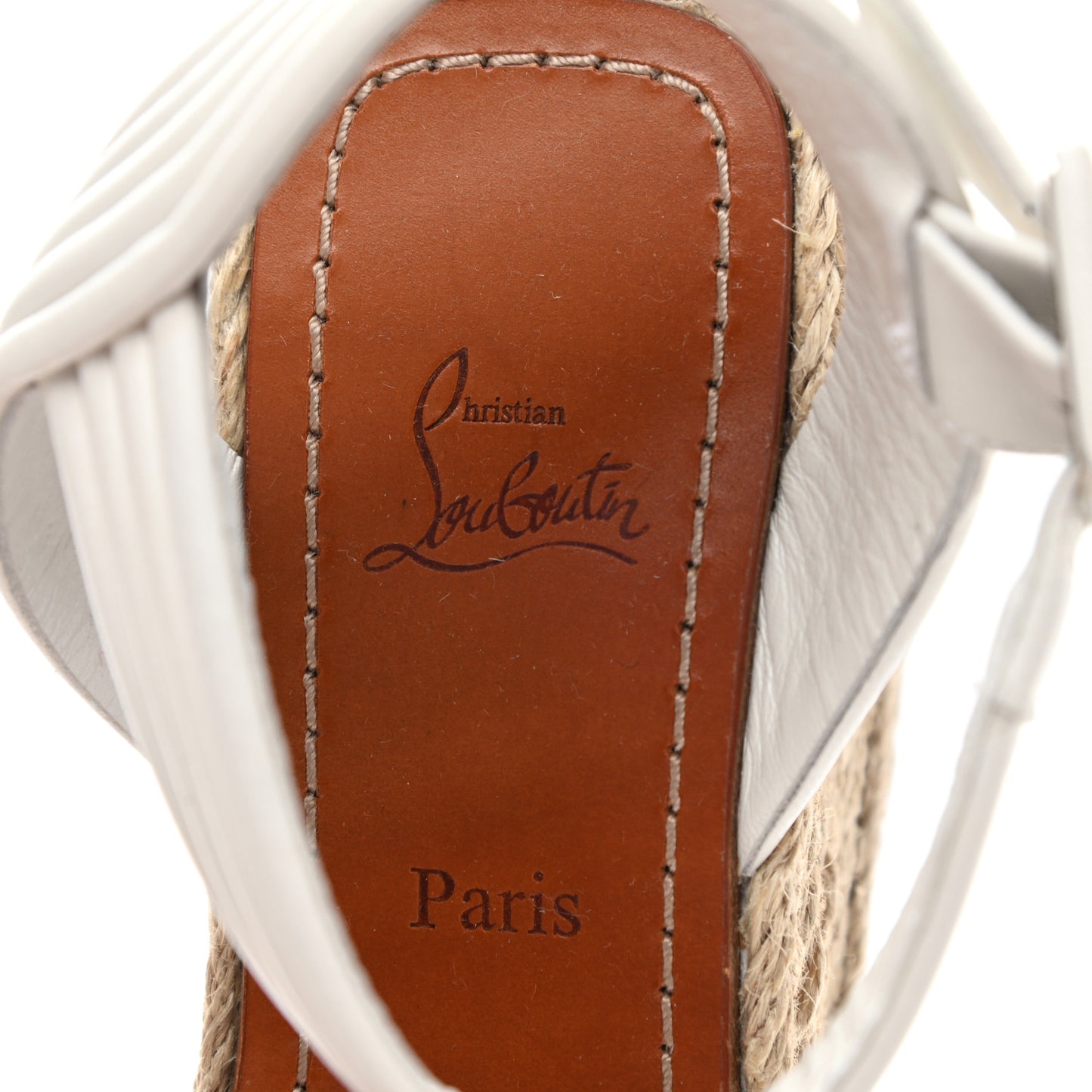 Calfskin Rope Manola Zeppa 90 Espadrille Wedge Sandals 36 White