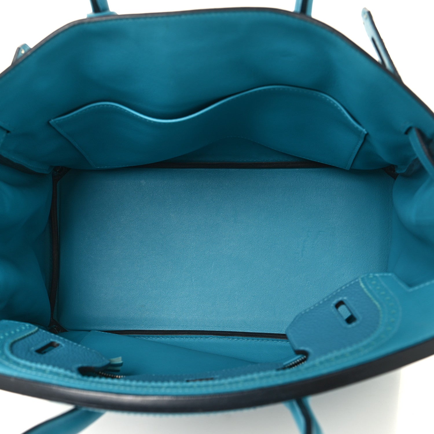 Hermes Togo Swift Ghillies Birkin 30 Turquoise 5 of 13