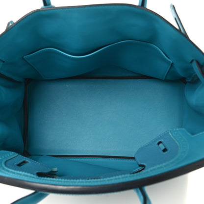 Hermes Togo Swift Ghillies Birkin 30 Turquoise 5 of 13