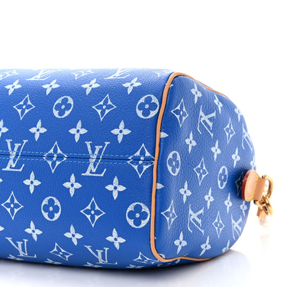Louis Vuitton Calfskin Monogram Speedy P9 Bandouliere 25 Blue 12 of 12
