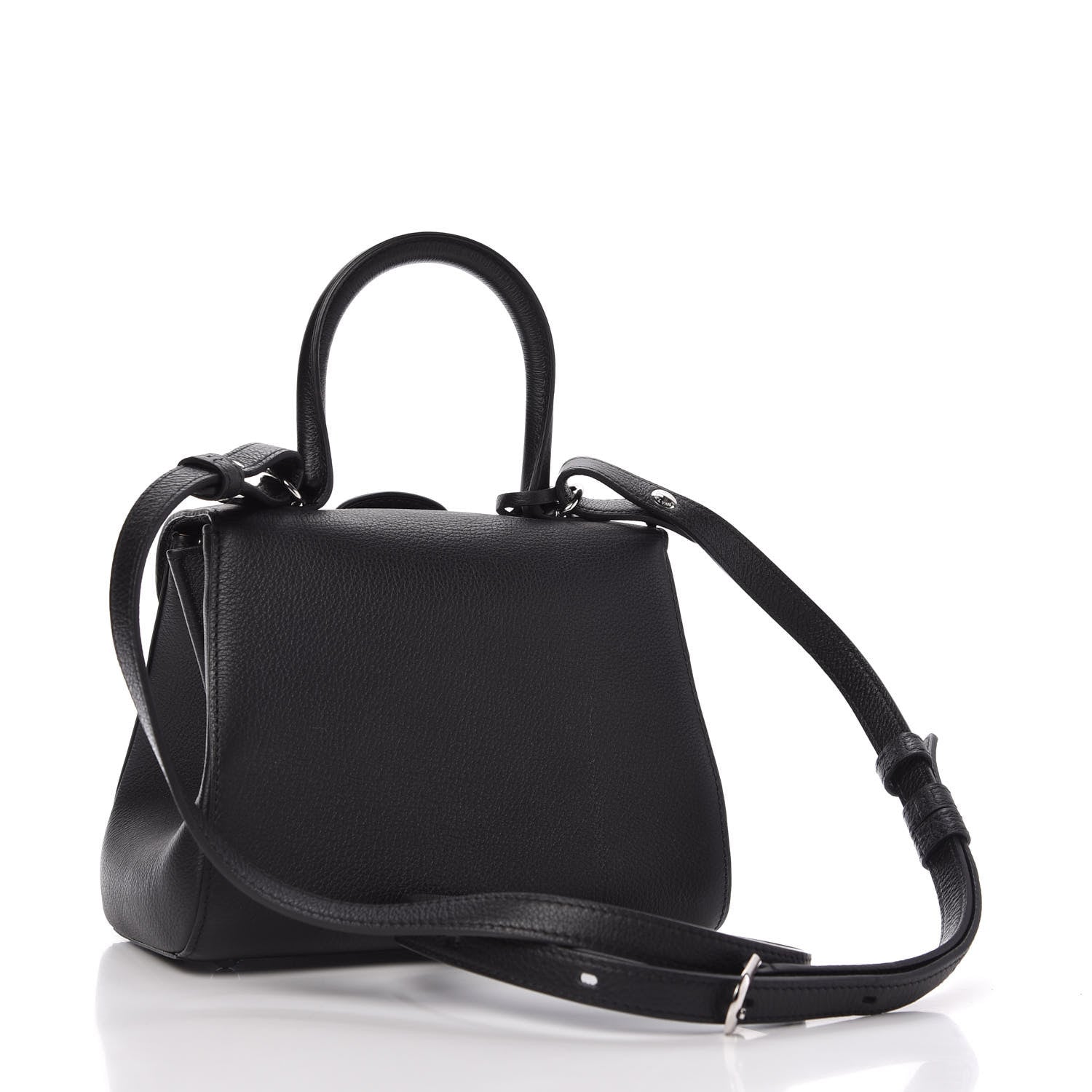 Delvaux Grained Calfskin Mini Brillant Satchel Black 3 of 10