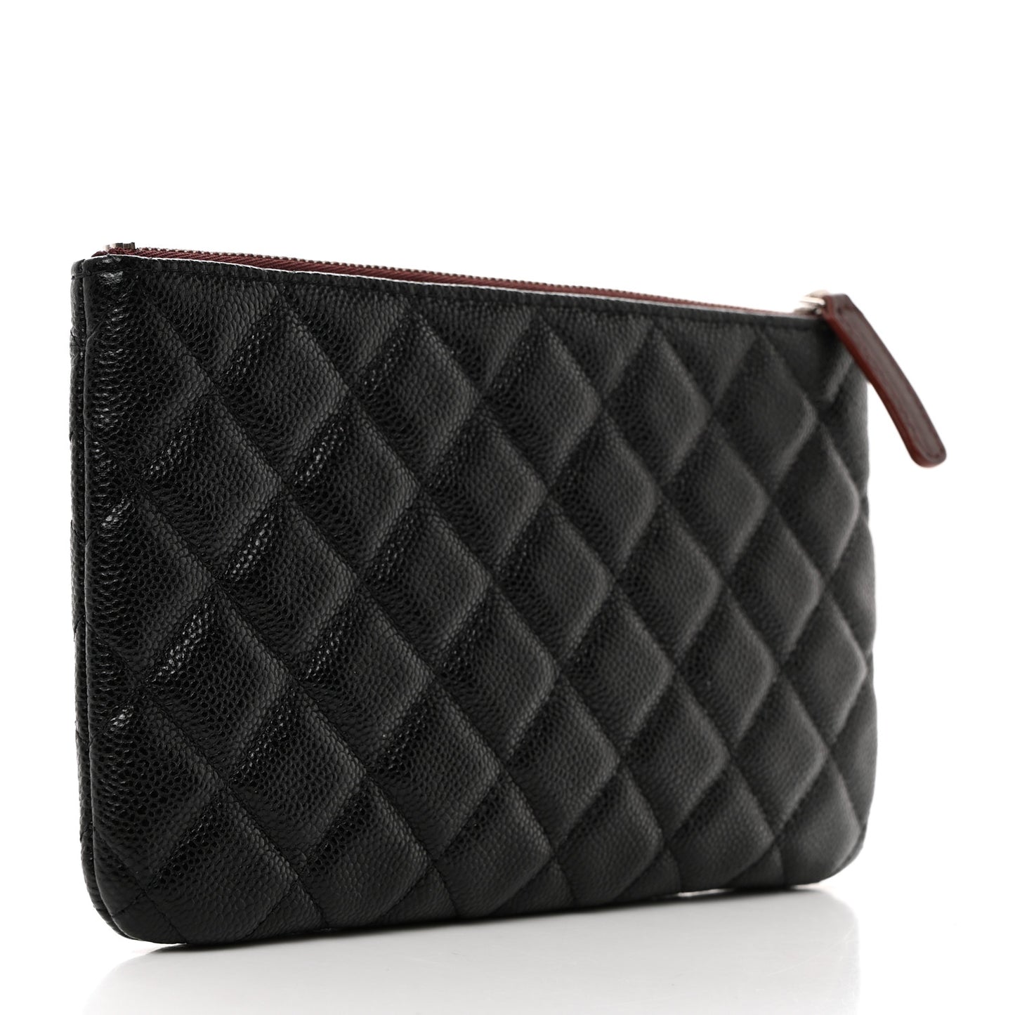 Caviar Quilted Cosmetic Case Black