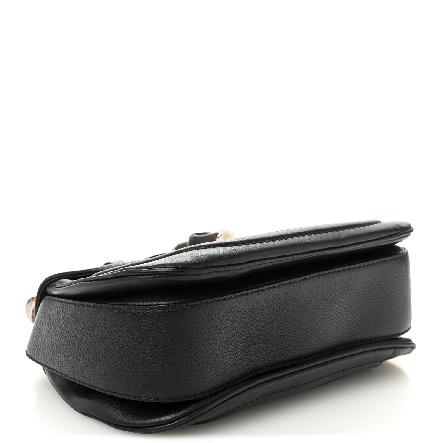Gucci Calfskin Medium New Bamboo Top Handle Bag Black 4 of 11