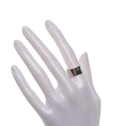 Gucci 18K White Gold 9mm Icon Band Ring 7.5 2 of 5
