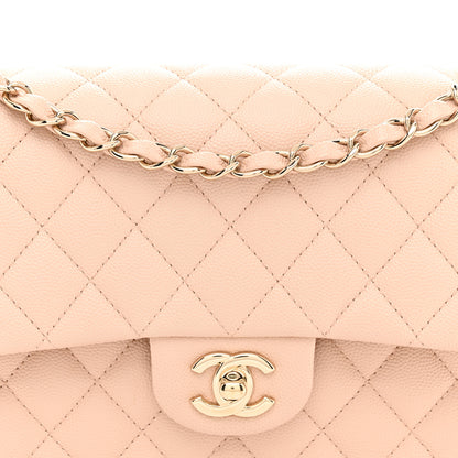 Chanel Caviar Quilted Medium Double Flap Light Beige 8 of 10