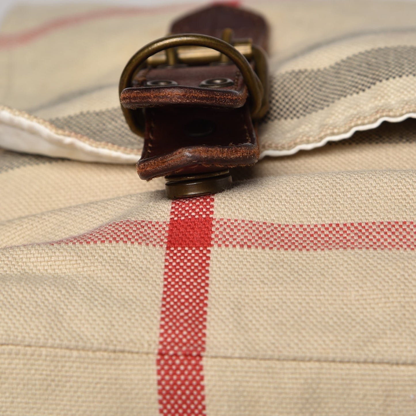 Canvas Check Diaper Bag