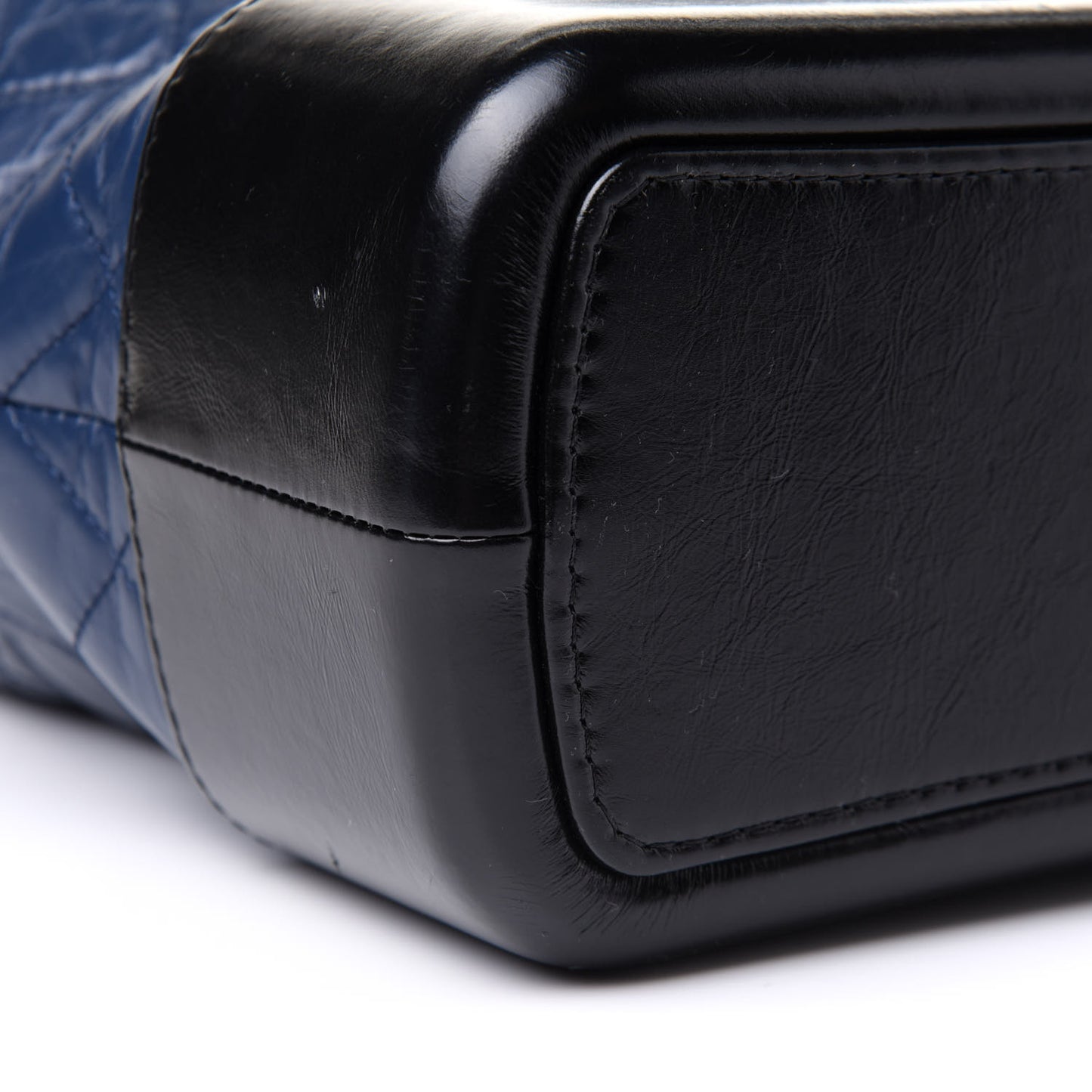 Aged Calfskin Quilted Maxi Gabrielle Hobo Navy Black