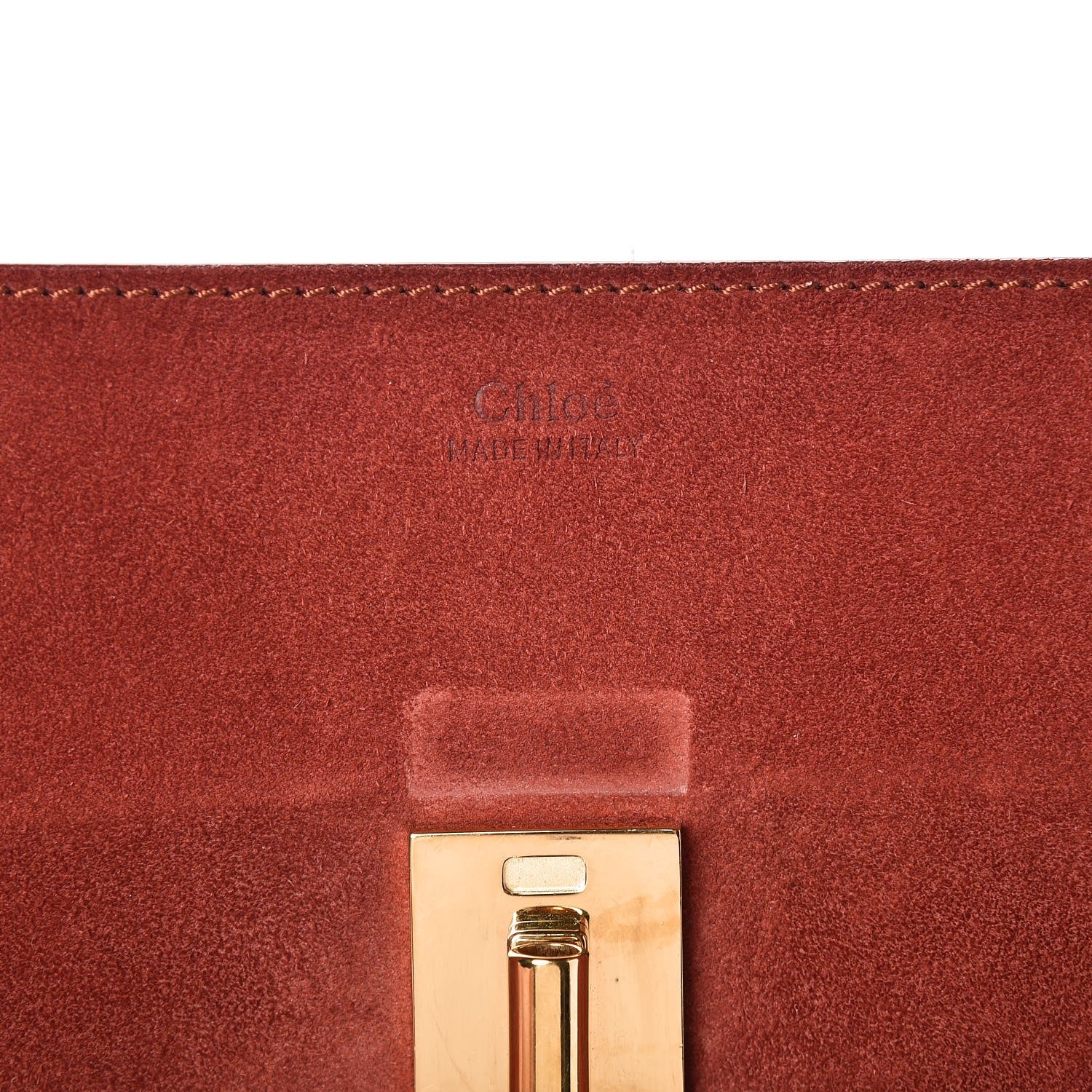 Chloe Lambskin Suede Calfskin Mini Drew Shoulder Bag Paprika Red 6 of 11