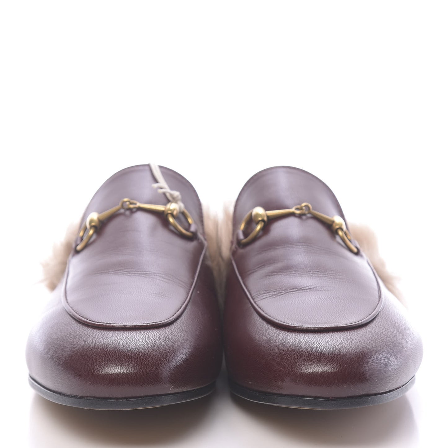 Malaga Kid Fur Womens Princetown Slippers 40 Vintage Bordeaux