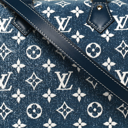 Louis Vuitton Monogram Jacquard Denim Speedy Bandouliere 25 Bleu 8 of 11