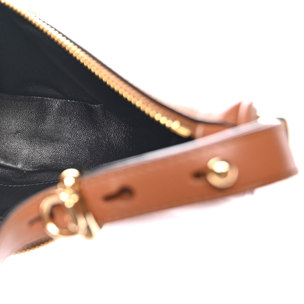 Prada Soft Calfskin Arque Shoulder Bag Cognac 5 of 9
