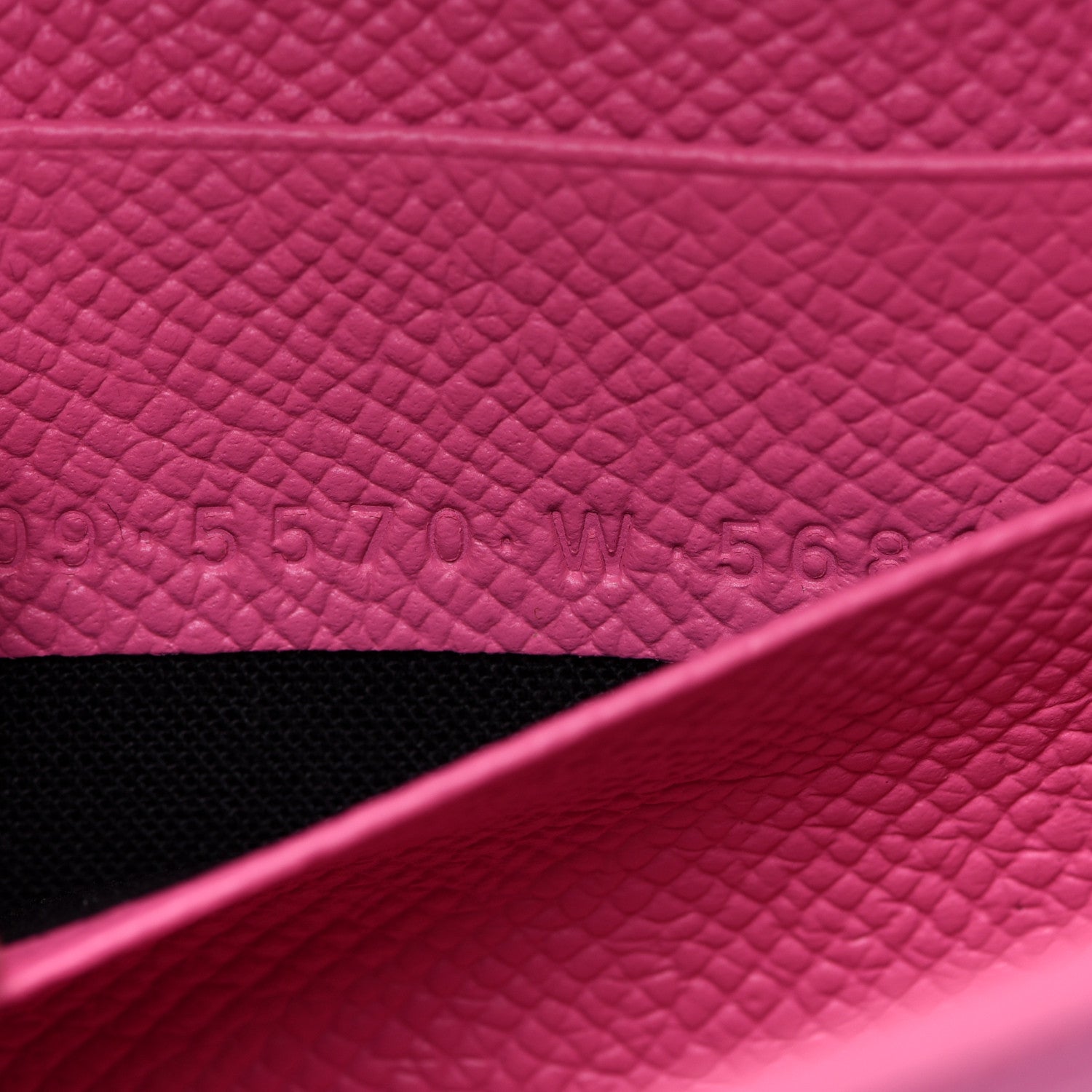 Balenciaga Signature Grained Calfskin Logo Ville Wallet on Chain Bubble Gum Black 6 of 12