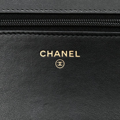 Chanel Caviar Quilted Boy Wallet On Chain WOC Black 6 of 12