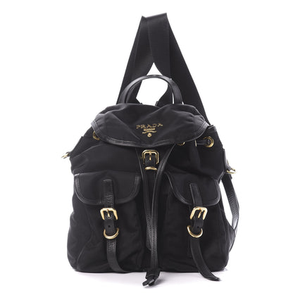 Prada Tessuto Nylon Soft Calfskin Backpack Black 1 of 9