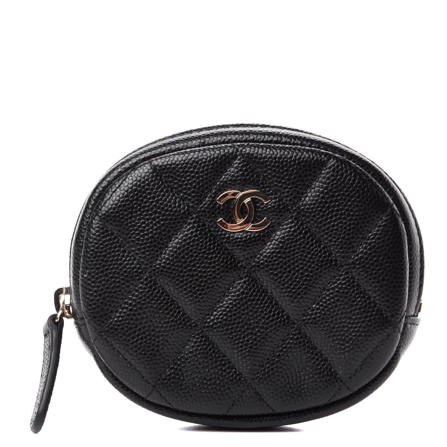 Chanel Caviar Quilted Zip Around Classic Coin Purse Black 1 of 7