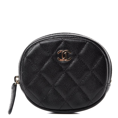 Chanel Caviar Quilted Zip Around Classic Coin Purse Black 1 of 7