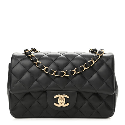 Chanel Lambskin Quilted Mini Rectangular Flap Black 1 of 11