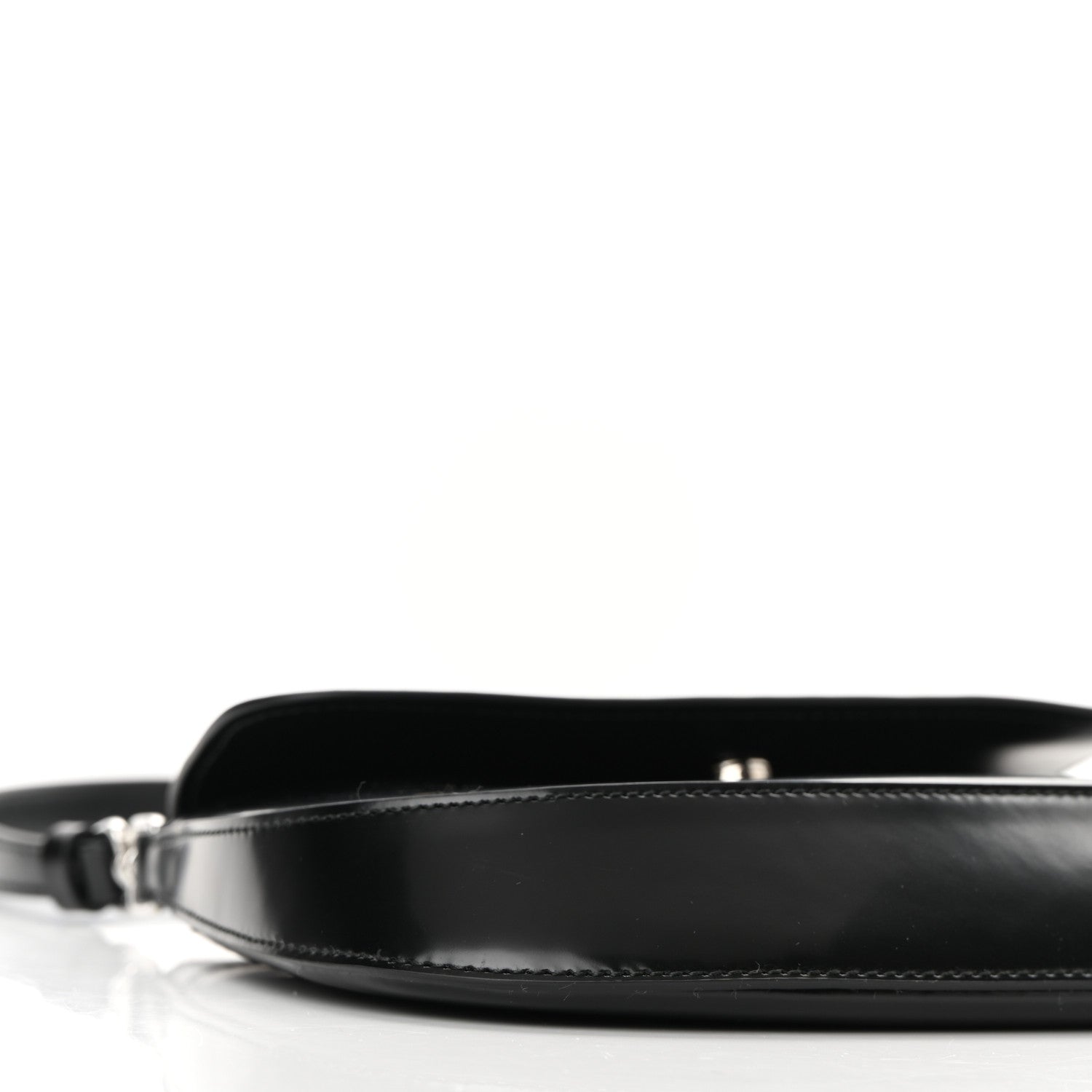 Prada Spazzolato Cleo Flap Shoulder Bag Black 8 of 9