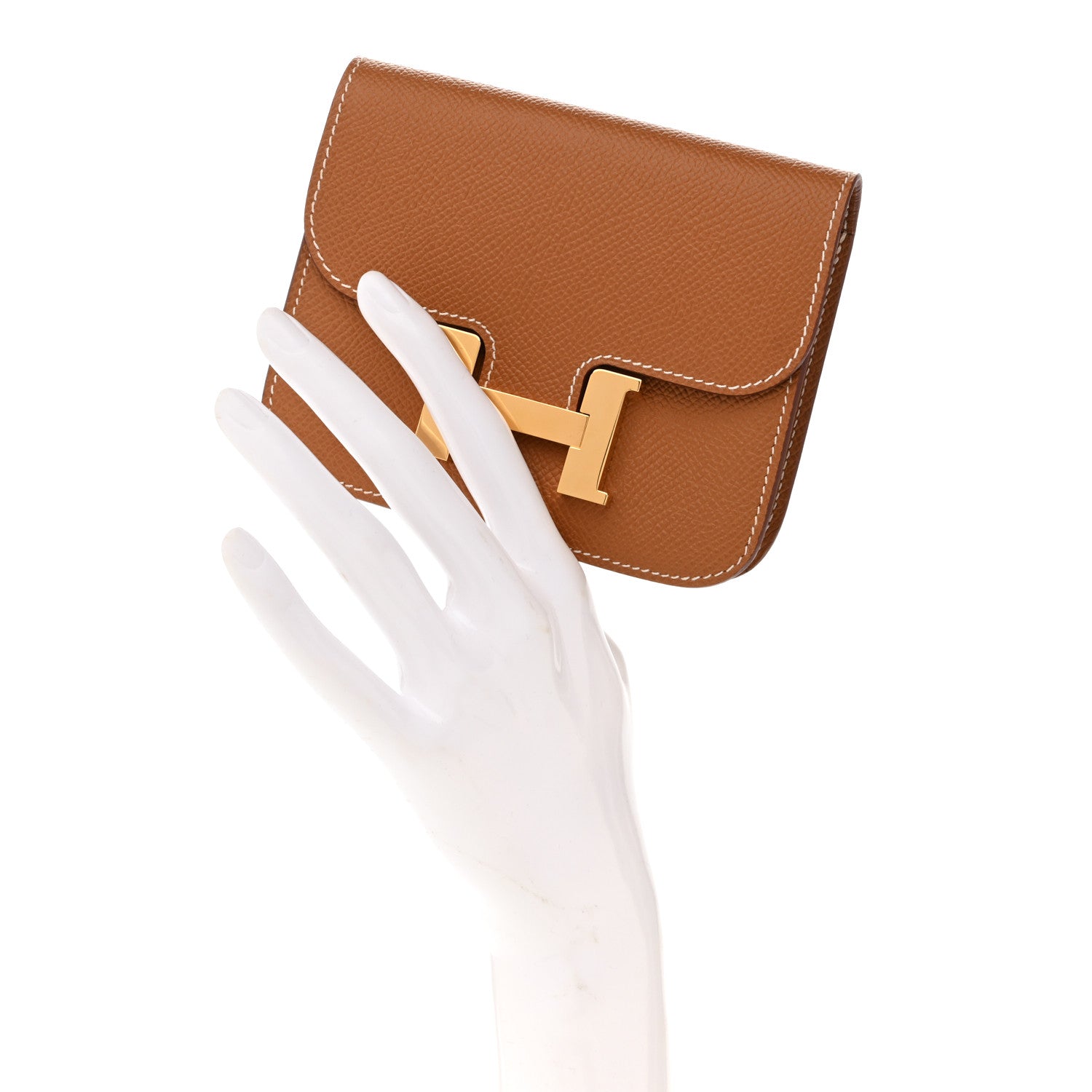 Hermes Epsom Constance Slim Wallet Gold 2 of 11