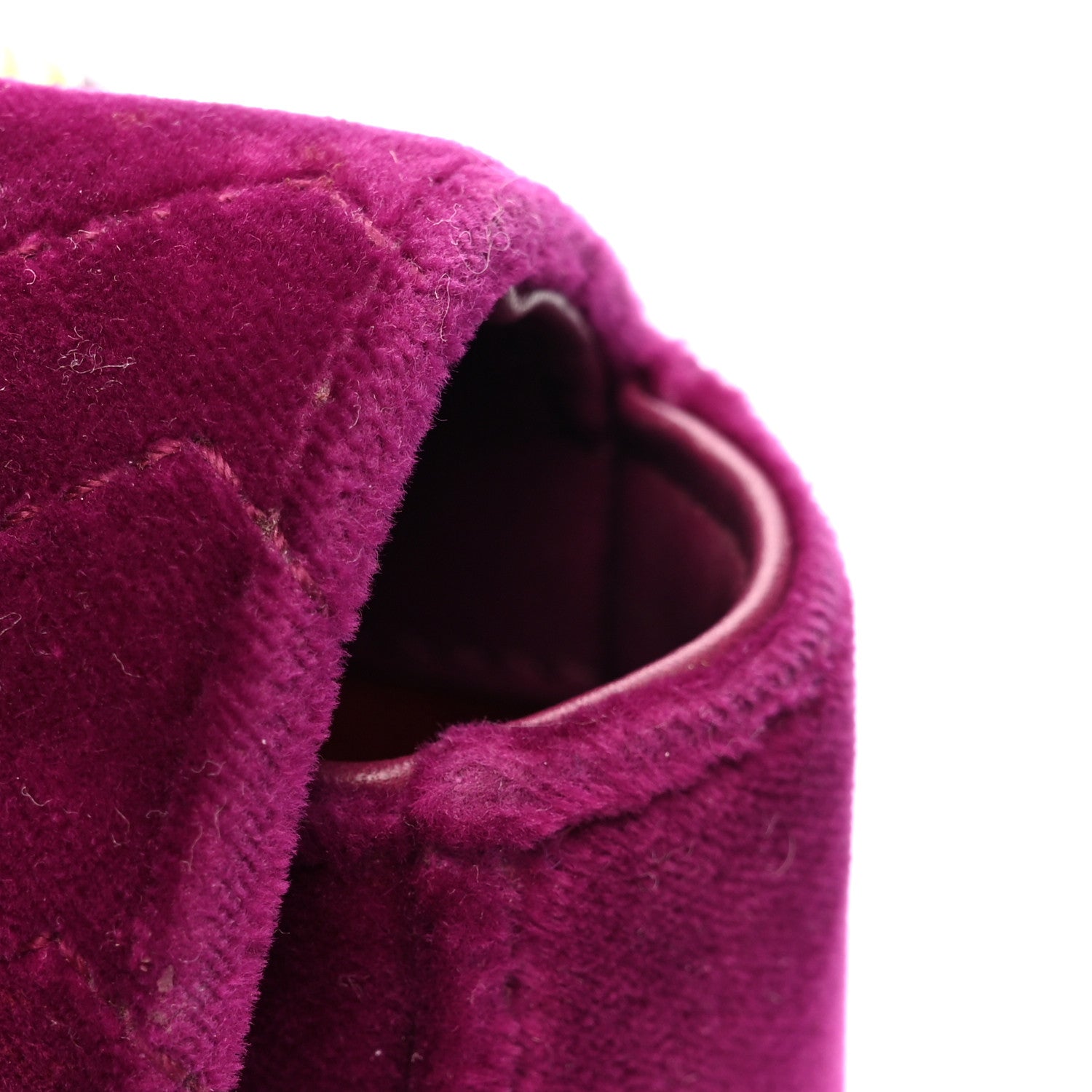 Gucci Velvet Matelasse Small GG Marmont Shoulder Bag Fuchsia Violet Cyclamen 13 of 13