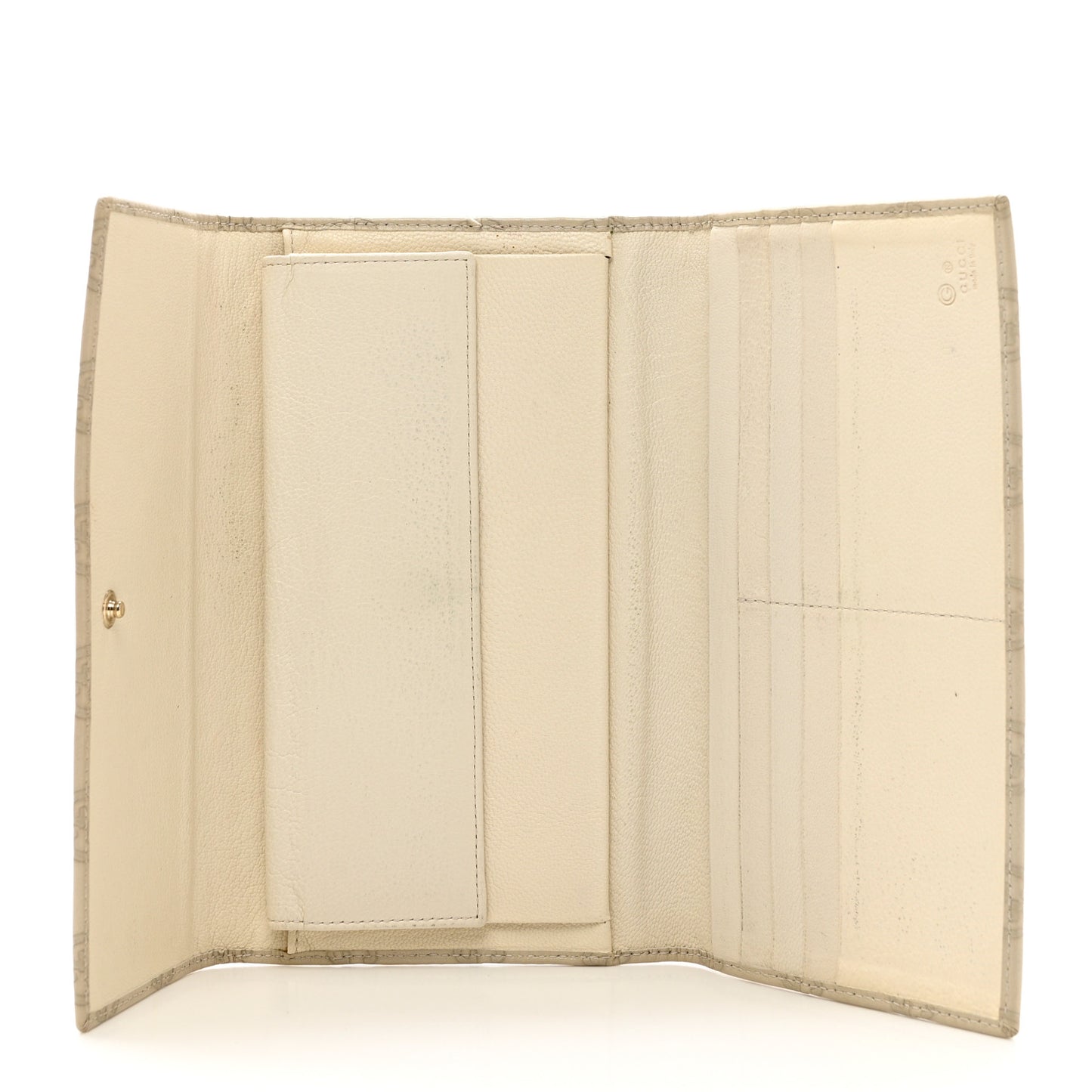 Guccissima Continental Flap Wallet Off White