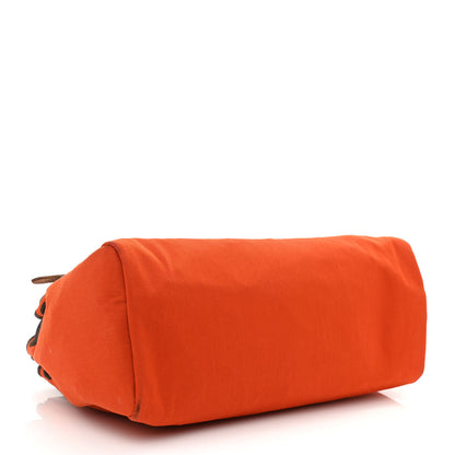 Hermes Toile Vache Calfskin Herbag Cabas PM Orange Red 5 of 19