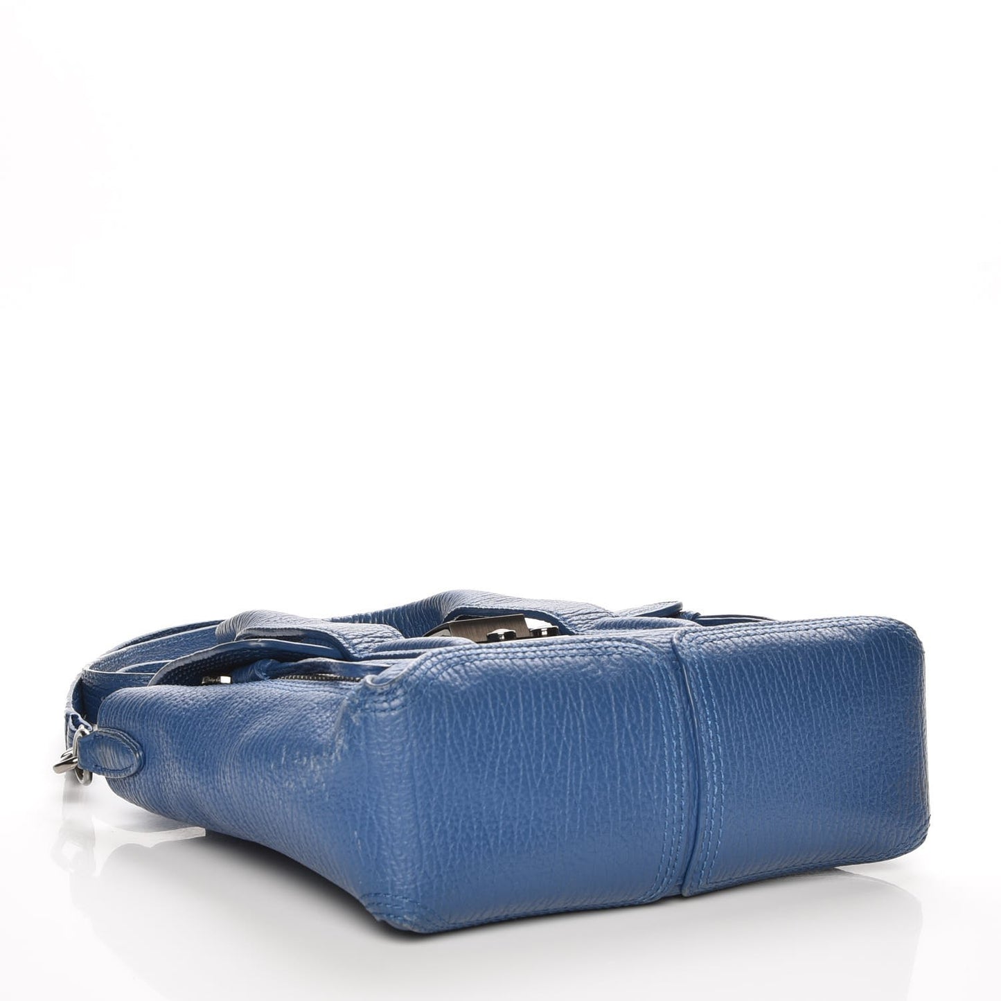 3.1 Textured Calfskin Mini Pashli Satchel Cerulean