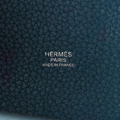 Hermes Taurillon Clemence Picotin Lock 18 PM Blue Jean 5 of 14