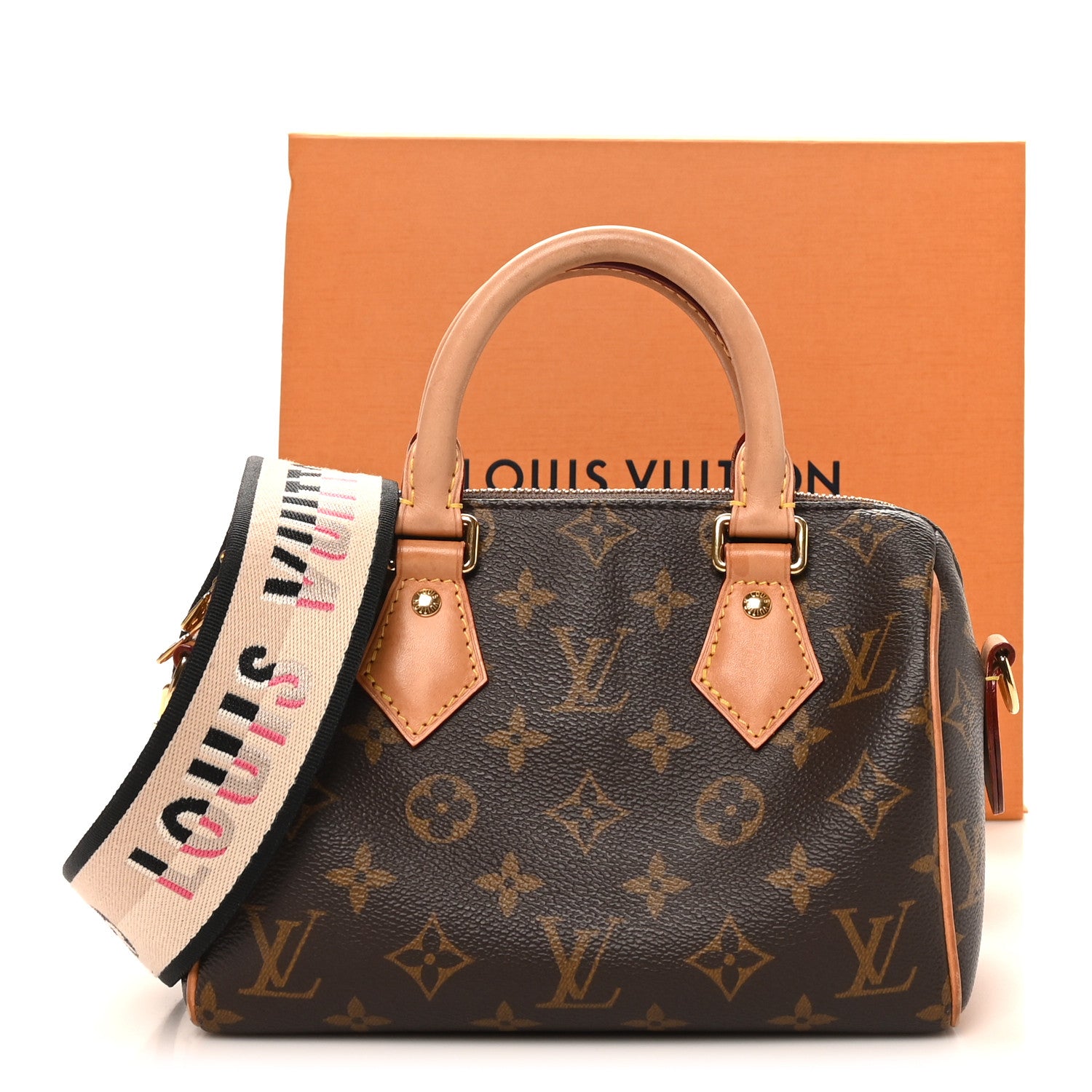 Louis Vuitton Monogram Speedy Bandouliere 20 Black 1879954