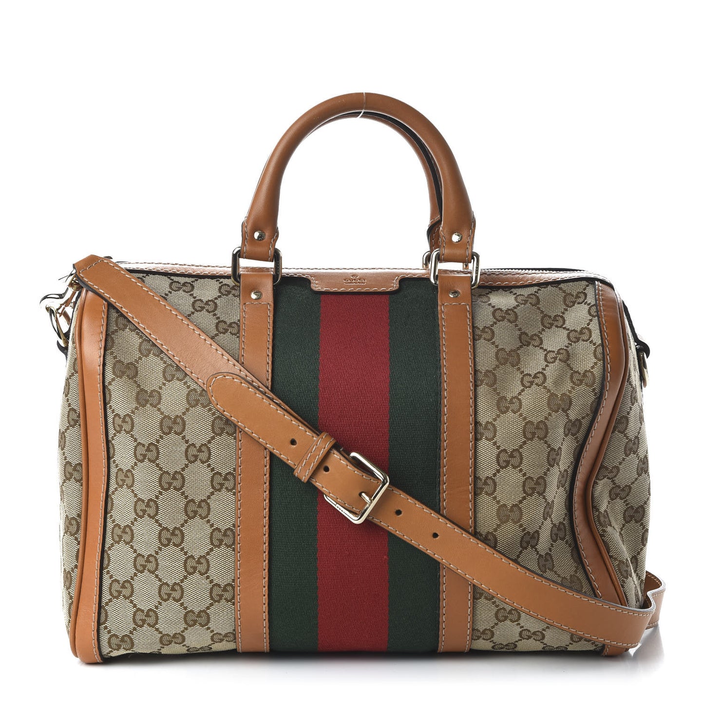 Monogram Vintage Web Medium Boston Tobacco