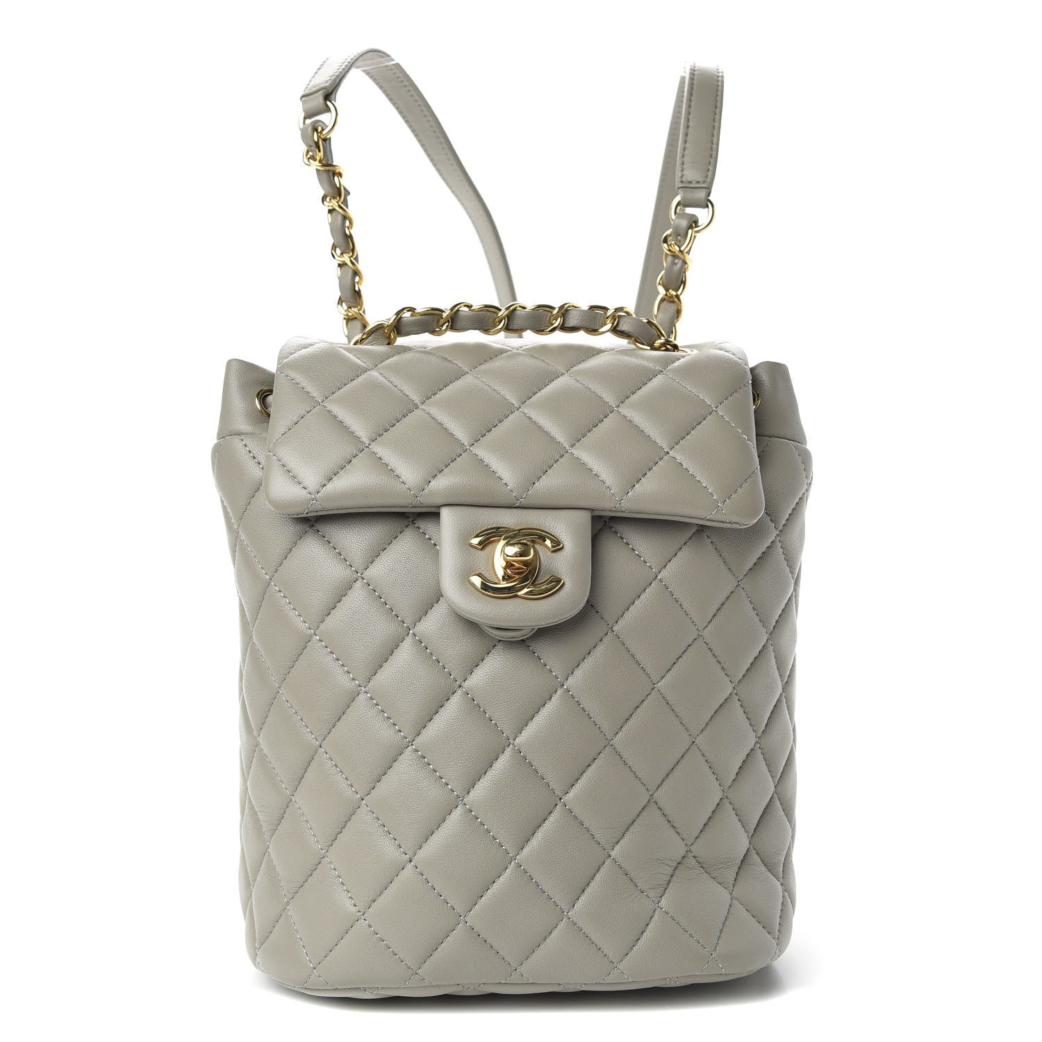 Chanel Calfskin Quilted Mini Urban Spirit Backpack Grey 1 of 9