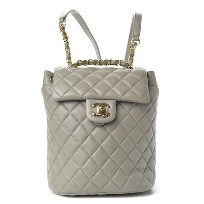 Chanel Calfskin Quilted Mini Urban Spirit Backpack Grey 1 of 9
