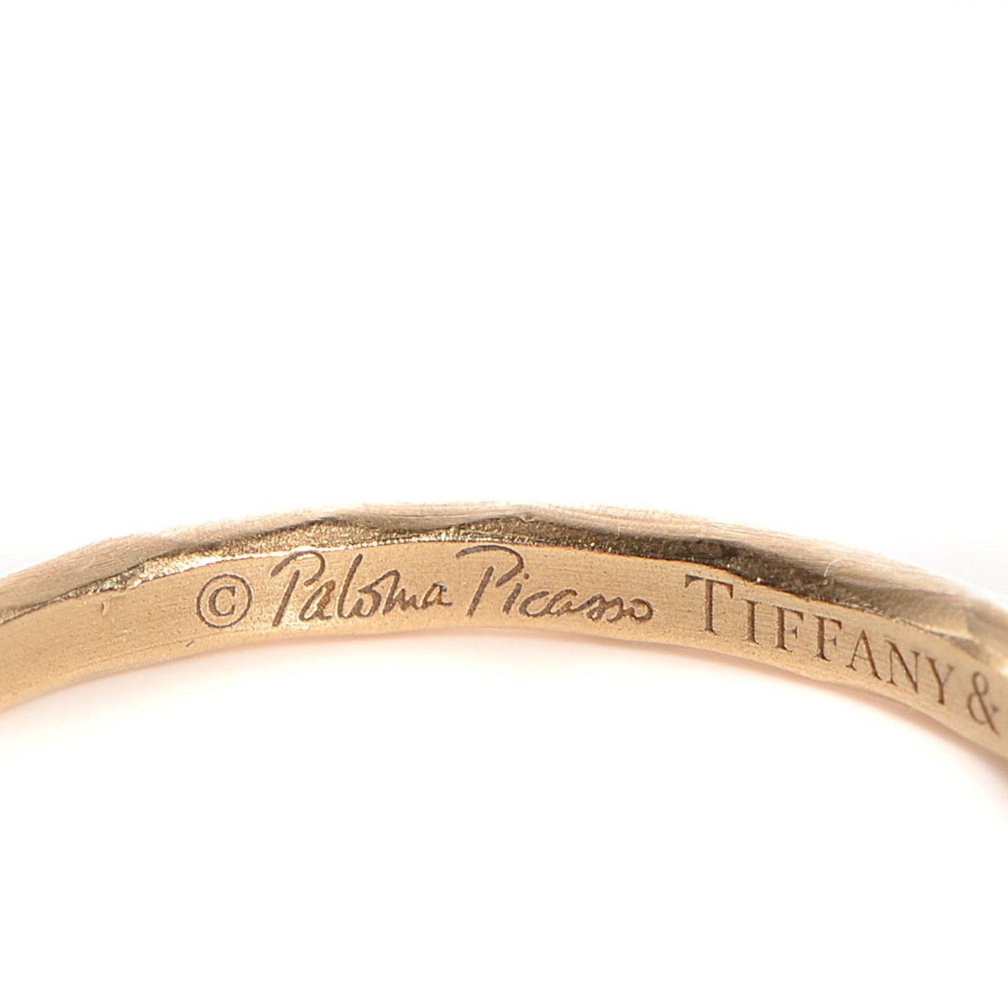 18K Yellow Gold Paloma Picasso Hammered Ring 8