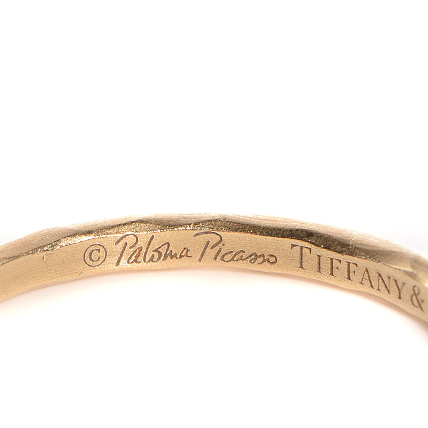 Tiffany 18K Yellow Gold Paloma Picasso Hammered Ring 8 4 of 7