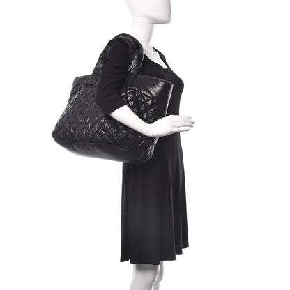 Chanel Nylon Quilted Large Coco Cocoon Tote Black 2 of 9