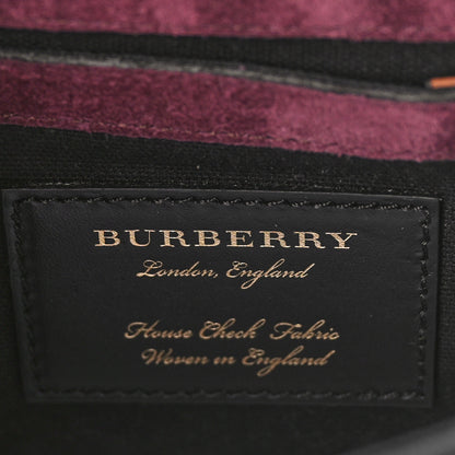 Burberry Derby Calfskin House Check Small Macken Crossbody Bag Tan 6 of 8