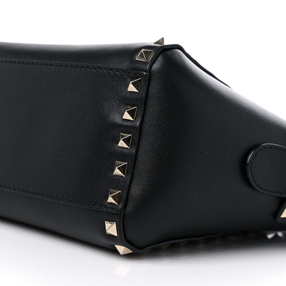 Valentino Garavani Vitello Mini Rockstud Double Handle Tote Black 8 of 8