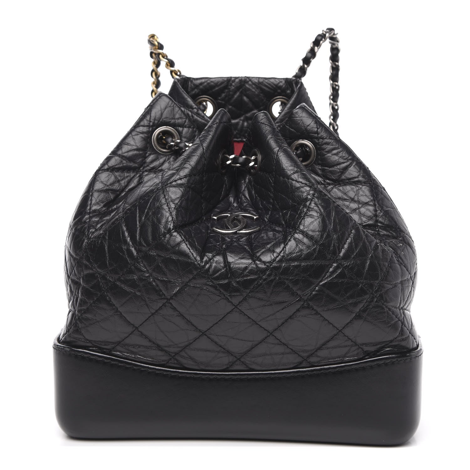 Chanel Aged Calfskin Quilted Small Gabrielle Backpack Black 1 of 10