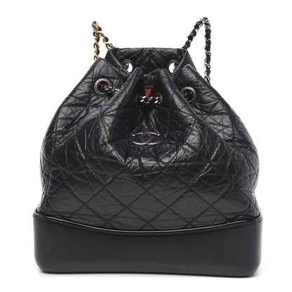 Chanel Aged Calfskin Quilted Small Gabrielle Backpack Black 1 of 10