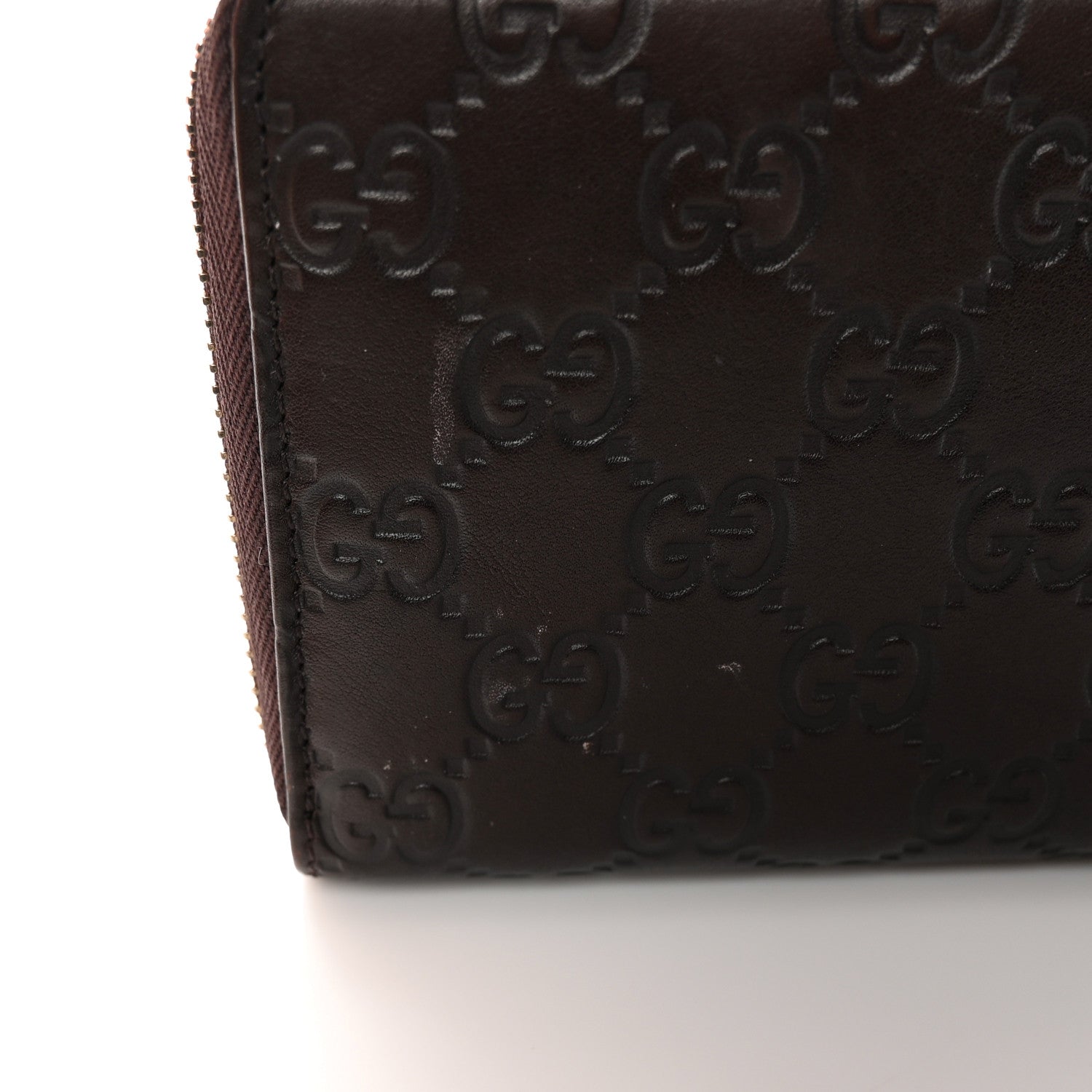 Gucci Guccissima GG Pierce Zip Around Wallet Dark Brown 13 of 13